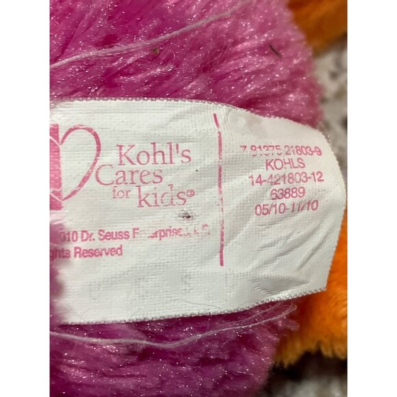 Kohls Cares Dr Seuss Orange and Pink Wocket in My Pocket Stuffed Plush Seuss 17" - Picture 10 of 14